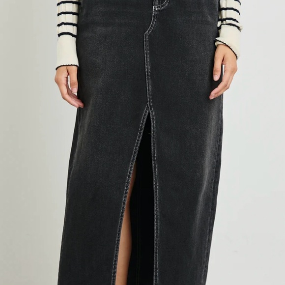 Rails Black Manhattan Eclipse Denim Maxi Skirt NWT ($218) - Picture 4 of 10
